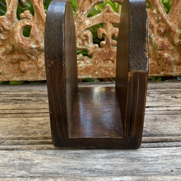 Vintage wooden paper towel holder / bill holder - Picture 6 of 10